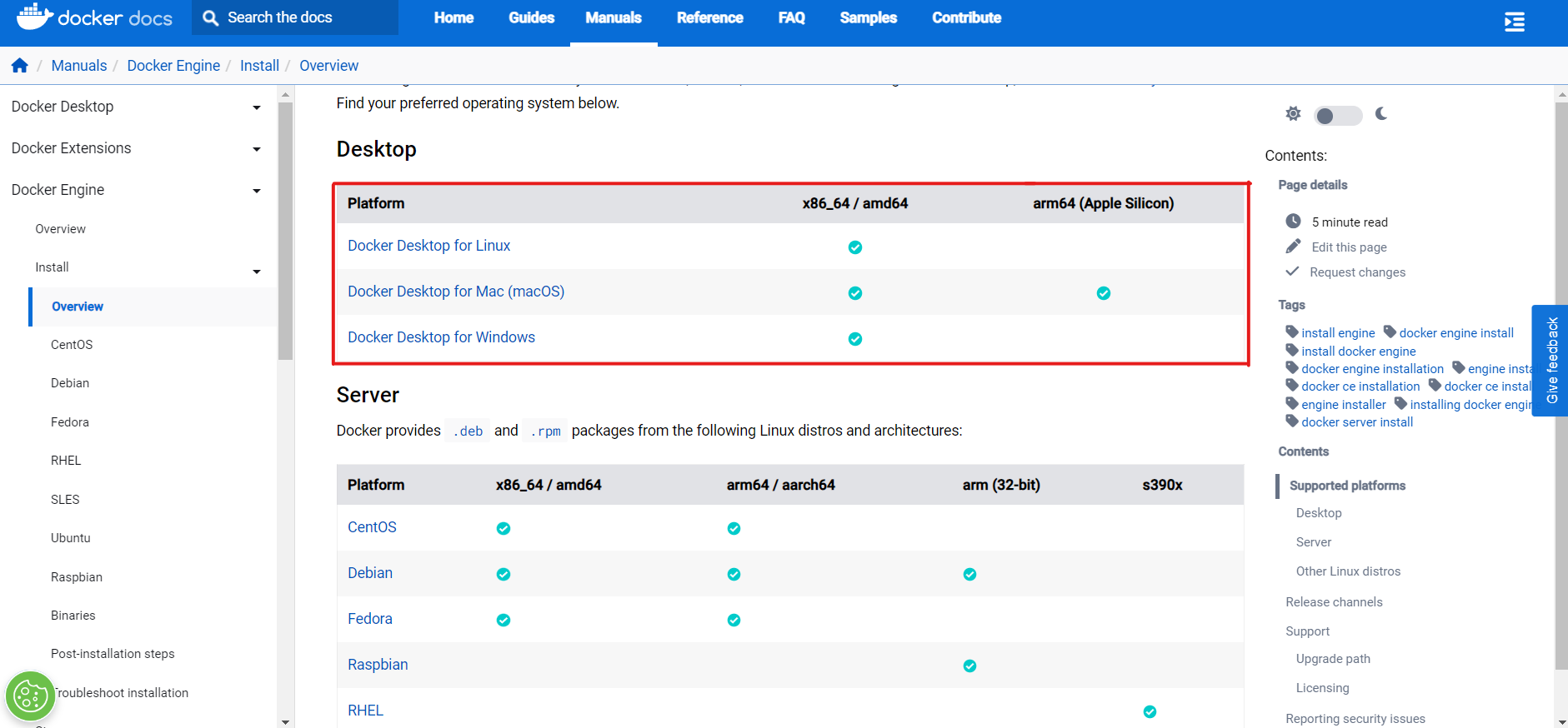 Docker - select OS